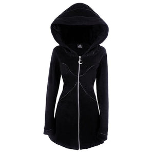 Gothic Slim Mid Length Hoodies