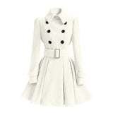 Women Vintage Woolen Coat