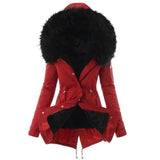 Women Casual Faux Fur Hooded Parka