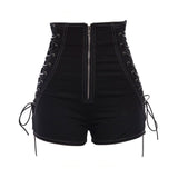 Rosetic PU Leather Women Shorts