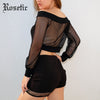 Rosetic Gothic Sexy Short Women Blouse