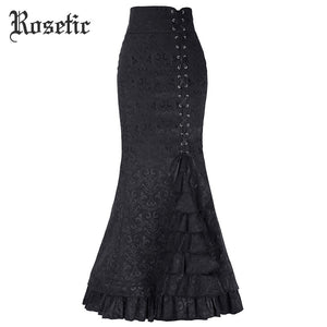 Gothic Vintage Long Mermaid Skirt