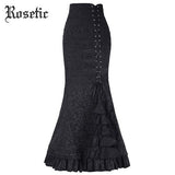 Gothic Vintage Long Mermaid Skirt