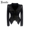 Rosetic Jacket Women Faux Leather