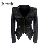 Rosetic Jacket Women Faux Leather