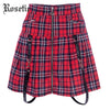 Rosetic Plaid Skirts Punk  Rock Gothic