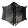 Gothic Black Simple Wide Belt