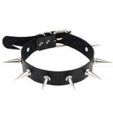 Punk Rivet Necklace PU Leather Unisex