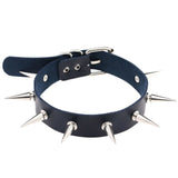 Punk Rivet Necklace PU Leather Unisex