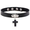 Punk Rock PU Leather White Black